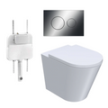 Parisi Linfa PN770 Rimless Floor Mount Package with Tondo II Chrome Flush Plate - PN770 + PA110 + PA400