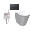 Parisi Linfa PN770 Rimless Floor Mount Package with Blade II Matte Black Flush Plate - PN770 + PA110 + PA401