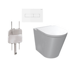 Parisi Linfa PN770 Rimless Floor Mount Package with Blade II Gloss White Flush Plate - PN770 + PA110 + PA401.11