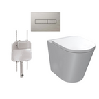 Parisi Linfa PN770 Rimless Floor Mount Package with Blade II Brushed Nickel Flush Plate - PN770 + PA110 + PA401.41