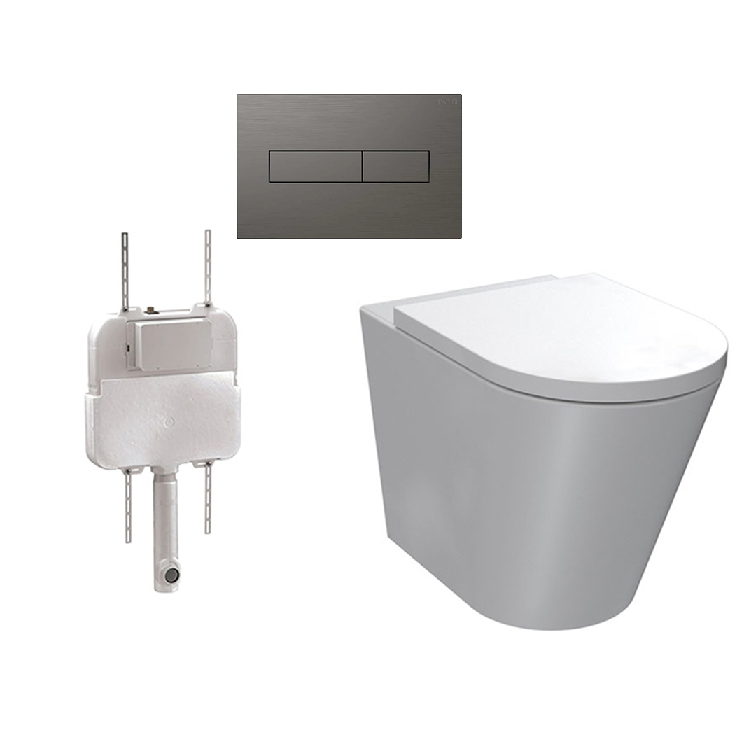 Parisi Linfa PN770 Rimless Floor Mount Package with Blade II Fucile Flush Plate - PN770 + PA110 + PA401.50