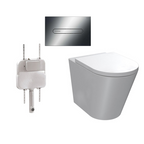 Parisi Linfa PN770 Rimless Floor Mount Package with Elli Chrome Flush Plate - PN770 + PA110 + PA402