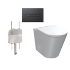 Parisi Linfa PN770 Rimless Floor Mount Package with Quasar Matte Black Flush Plate - PN770 + PA110 + PA403.02