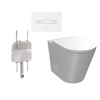 Parisi Linfa PN770 Rimless Floor Mount Package with Quasar Gloss White Flush Plate - PN770 + PA110 + PA403.11