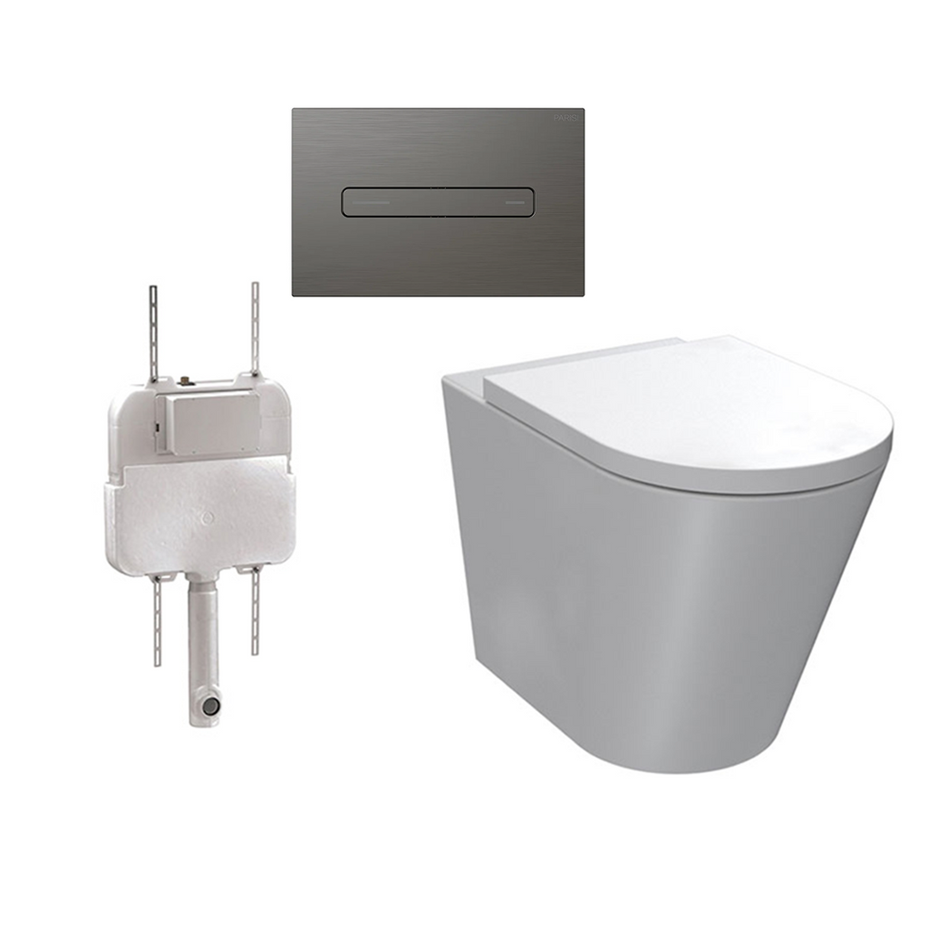 Parisi Linfa PN770 Rimless Floor Mount Package with Quasar Fucile Flush Plate - PN770 + PA110 + PA403.50