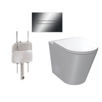 Parisi Linfa PN770 Rimless Floor Mount Package with Quasar Chrome Flush Plate - PN770 + PA110 + PA403
