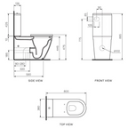 Parisi Ellisse Accessible Wall Faced Suite with Rimless Pan & Grey Seat - PN800