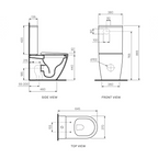 Parisi Ellisse MK II Rimless Ambulant Back to Wall Toilet Suite (Includes Moda Seat) - PN82M