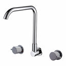 Parisi Envy Laundry Wall Tap Set with Square Swivel Spout  - Chrome