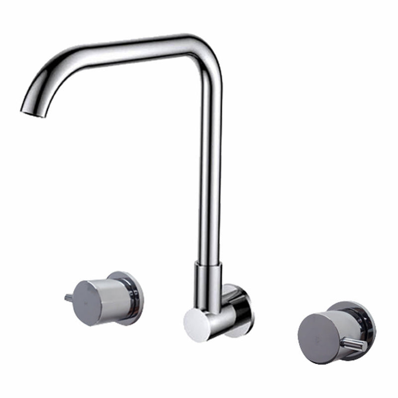 Parisi Envy Laundry Wall Tap Set with Square Swivel Spout  - Chrome