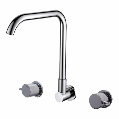 Parisi Envy Laundry Wall Tap Set with Square Swivel Spout  - Chrome