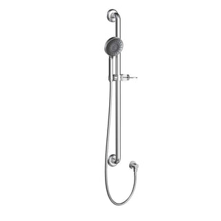 Parisi Envy Sliding Grab Rail Straight 900mm with Hand Shower - Stainless Steel - PP.GB90-SR
