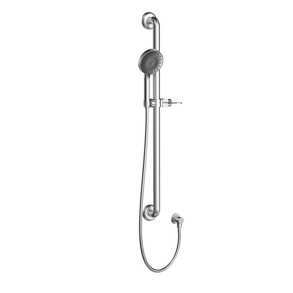 Parisi Envy Sliding Grab Rail Straight 900mm with Hand Shower - Stainless Steel - PP.GB90-SR