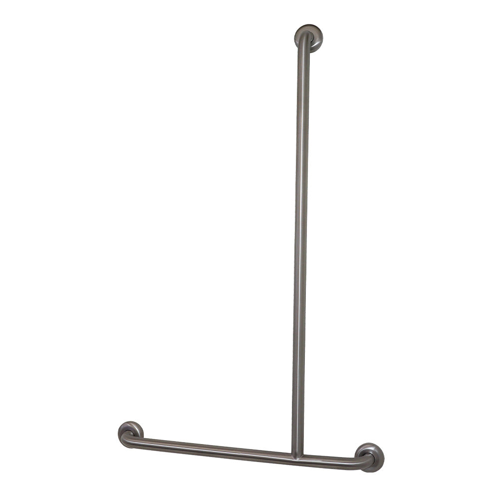 Parisi Envy Sliding Grab Rail 90Â° Right Hand 675x1100mm (No Slider)  - Stainless Steel - PP.GB90R-NS