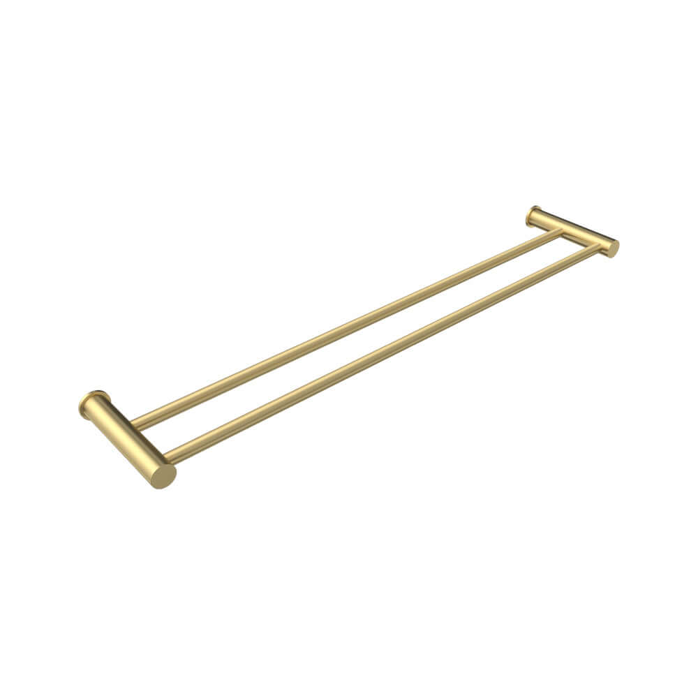 Parisi Envy Double Towel Rail 600mm 600 x 120 - Brushed Brass - PP.TRD60.46