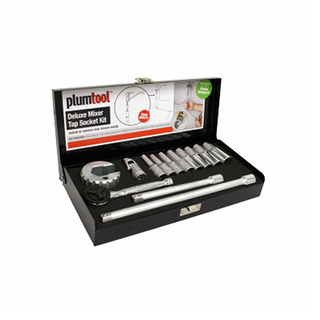 Plumtool Mixer Tap Socket Set Deluxe with Palm Wrench - PTMT487