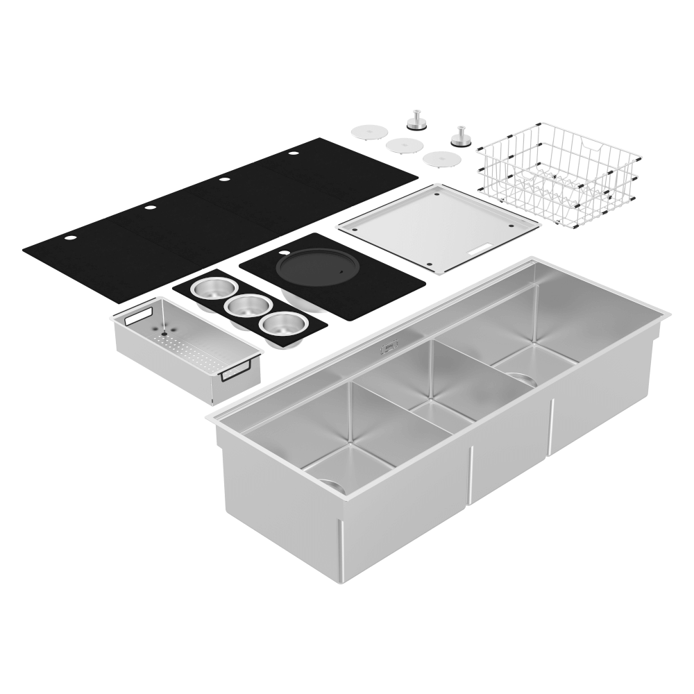 Abey Boutique Piazza Plus Triple Bowl Sink - PZQ400T