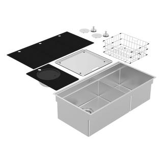 Abey Boutique Piazza Plus 1 & 1/4 Bowl Sink - PZQ520D