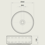 Marquis Shortland 1200mm Wall Hung Vanity - Pale Honey - SHORTLAND 3 + Paco Basin