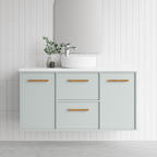 Marquis Palm Wall Hung Vanity with Symphony Top & Basin 1800mm - Single Bowl - Palm 10