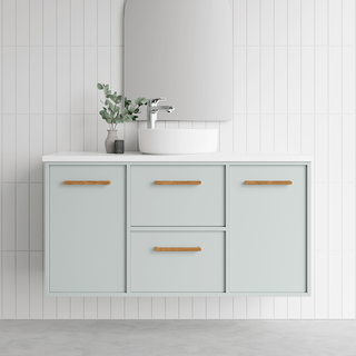 Marquis Palm Wall Hung Vanity with Symphony Top & Basin 1800mm - Single Bowl - Palm 10