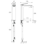 Oliveri Paris Tower Basin Mixer - LF Chrome - PA070520FCR