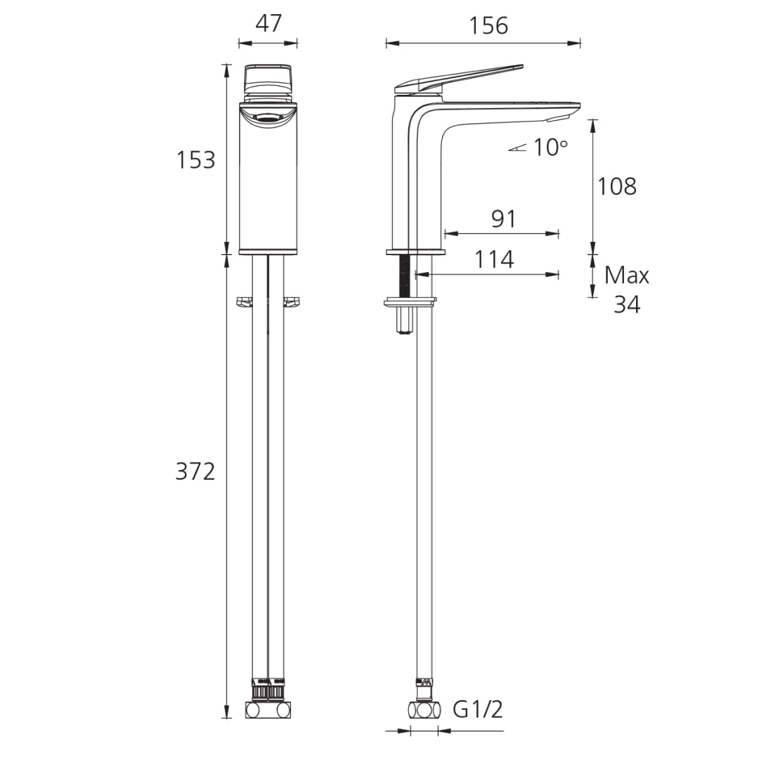 Oliveri Paris Basin Mixer - LF Chrome - PA069520FCR