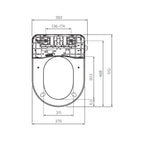 Parisi Serena Electronic Bidet Seat - Side Inlet - EC110