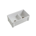 Parisi Cornice Double Bowl Sink 840mm - Gloss White - SMTOS33D