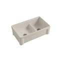 Parisi Cornice Double Bowl Sink 840mm - Pergamon - SMTOS33D.12