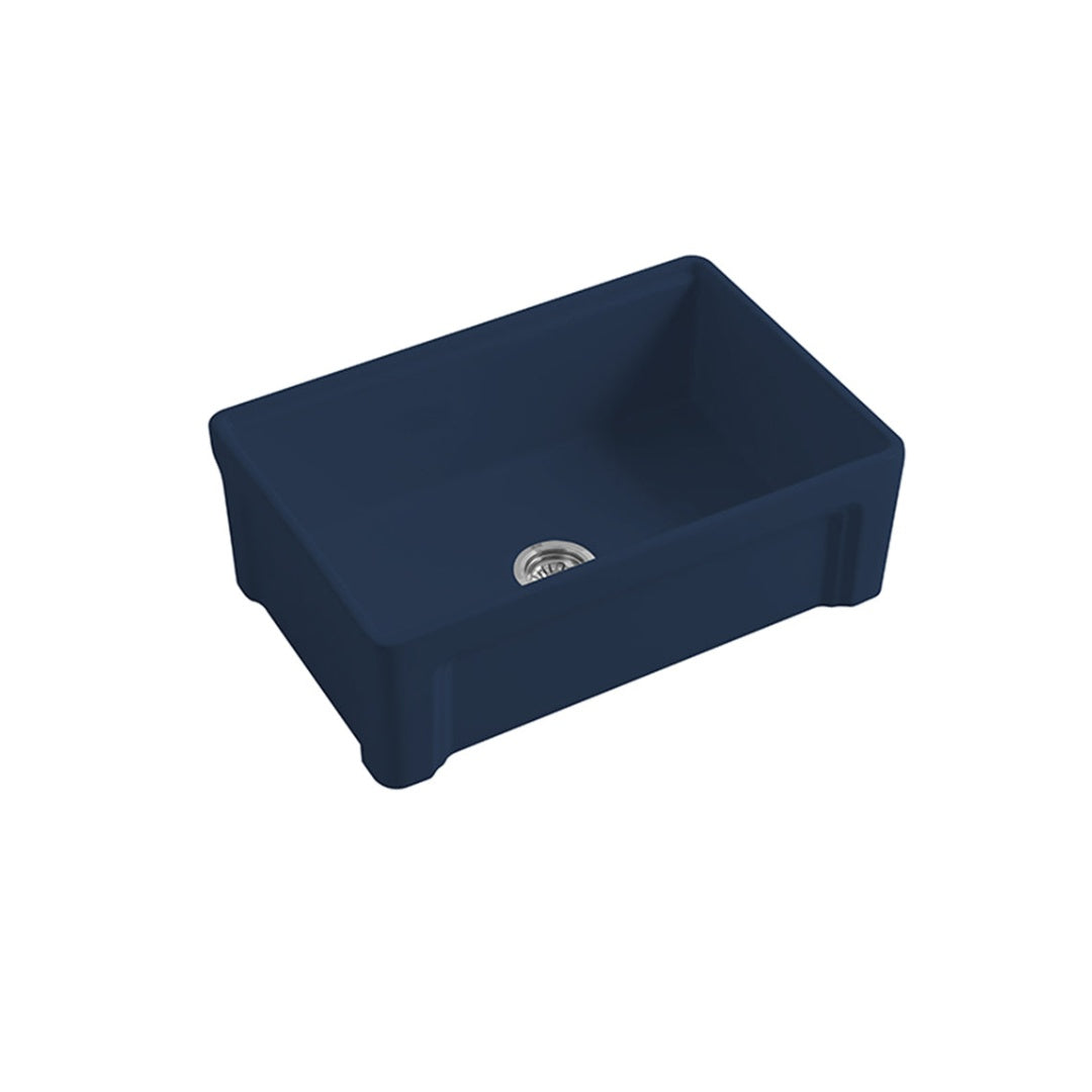 Parisi Cornice Single Bowl Sink 760mm - Deep Blue Black - SMTOS30S.13