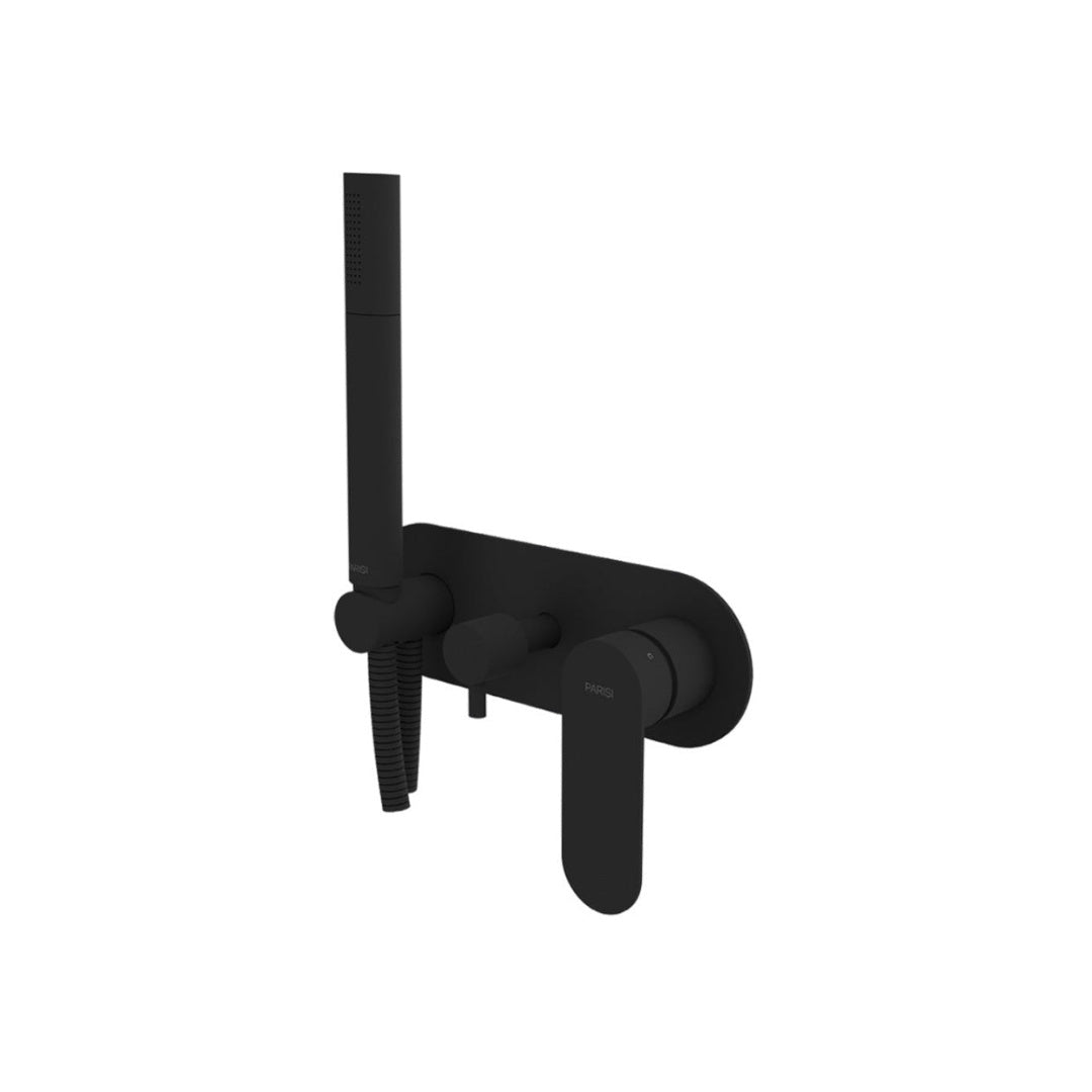 Parisi Ellisse II Wall Mixer with 2-Way Diverter with Handshower - Matte Black - EE2.04-D2E-A.02