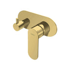 Parisi Ellisse II Wall Mixer with 3-Way Diverter - Brushed Brass - EE2.04-D3E.46