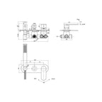 Parisi Ellisse Mixer, 3-Way Diverter, Shower - Chrome - EE.04-D3E-A