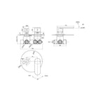 Parisi Ellisse Mixer & 3-Way Diverter - Chrome - EE.04-D3R