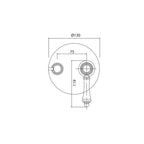 Parisi Hermitage Wall Diverter Mixer Chrome - HL.04-D2R