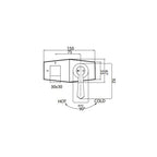 Parisi Jazz Lever Wall Mixer with 2-Way Diverter - Chrome - JL.04-D2P