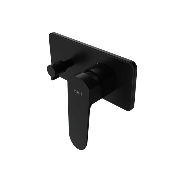 Parisi Loom Wall Mixer with 2-Way Diverter - Matte Black
