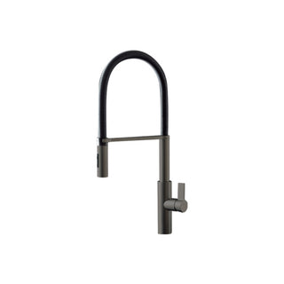 Parisi Newform Libera Kitchen Mixer with Black Spring Spray - Carbon Satin - 63930Q.M2.076
