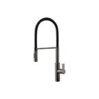 Parisi Newform Libera Kitchen Mixer with Black Spring Spray - Titanium Satin - 63930Q.M2.070