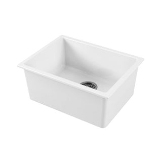 Parisi Nuda Single Bowl Sink 610mm - Gloss White - GA5123