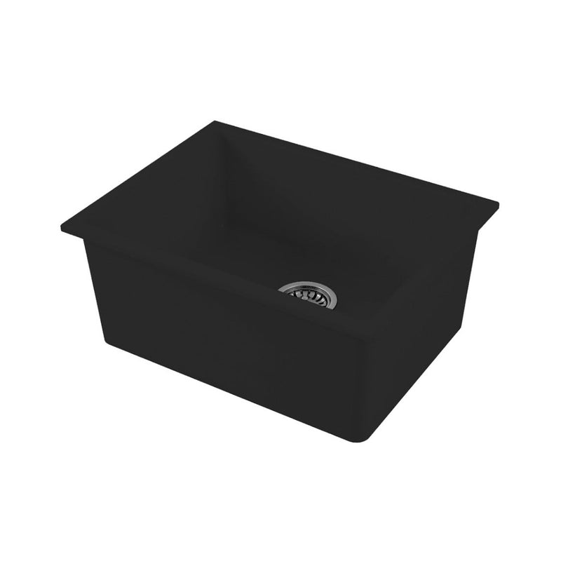 Parisi Nuda Single Bowl Sink 610mm - Matt Black