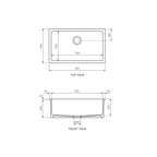 Parisi Nuda Single Bowl Sink 760mm - GA5124