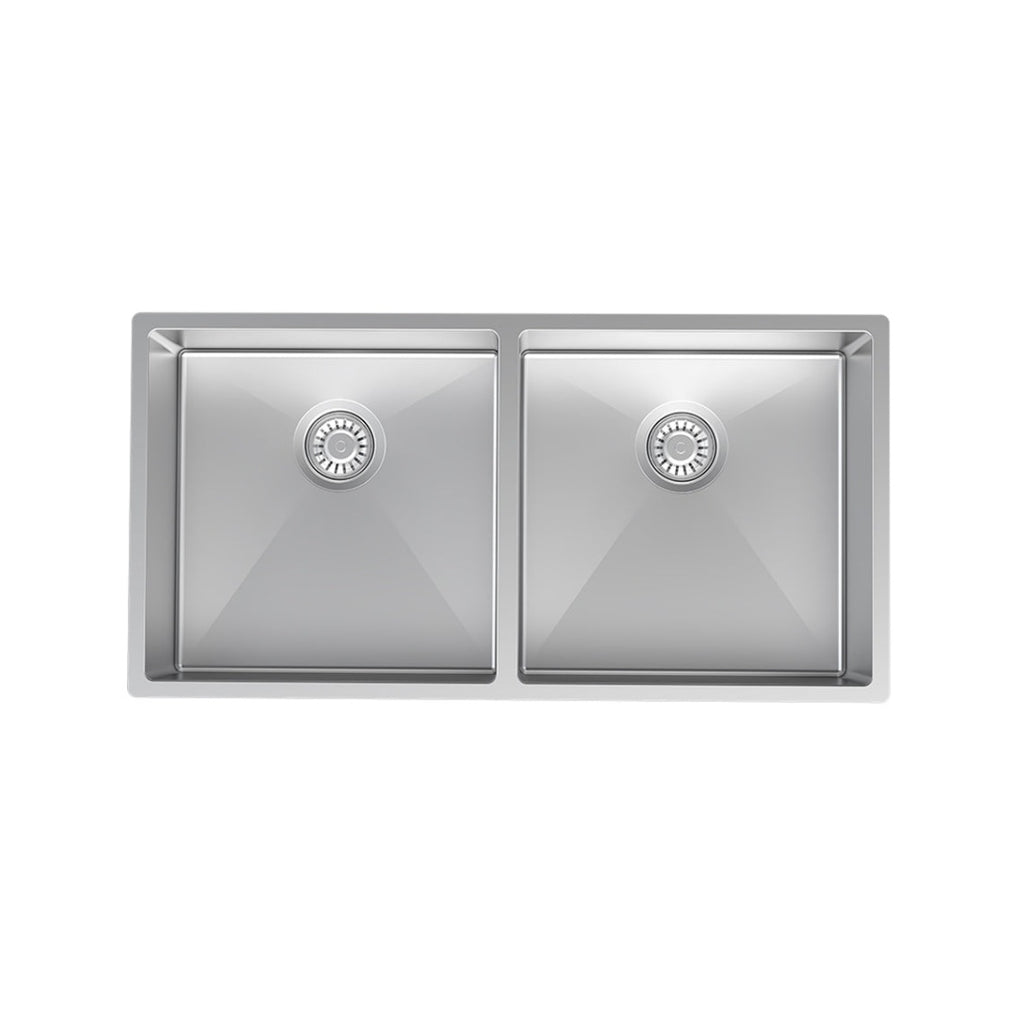 Parisi Quadro Double Bowl Sink 865mm - Stainless Steel - PK8644