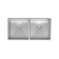 Parisi Quadro Double Bowl Sink 865mm - Stainless Steel - PK8644