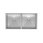 Parisi Quadro Double Bowl Sink 865mm - Stainless Steel - PK8644