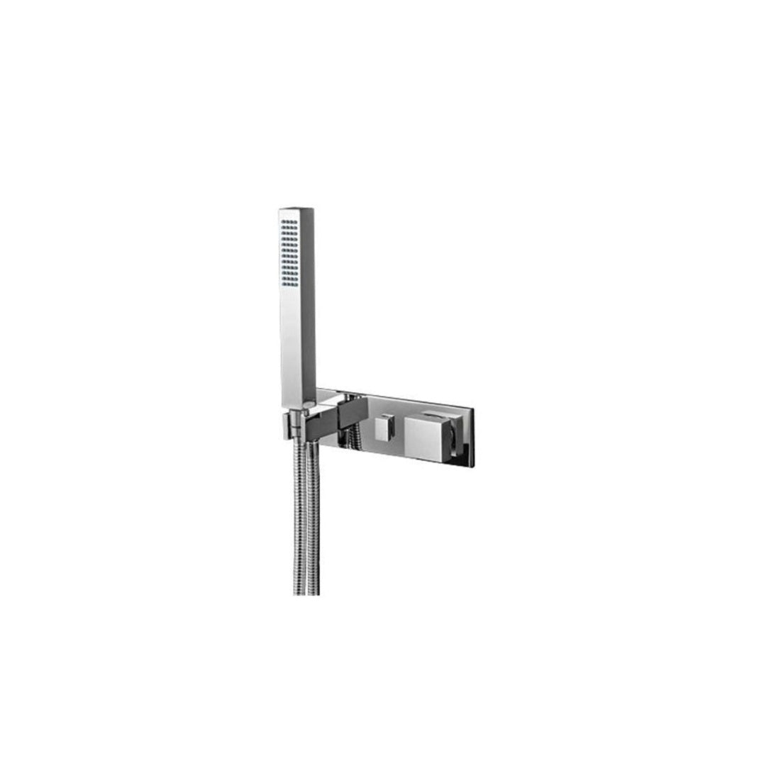 Parisi Quadro Mixer, 3-Way Diverter, Hand Shower - Chrome - QQ.04-D3Q-A