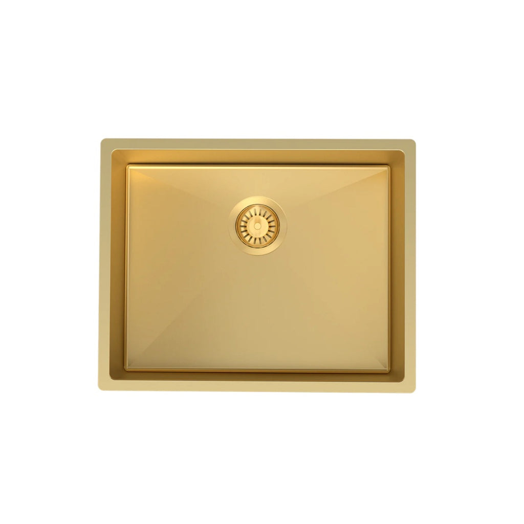 Parisi Quadro Single Bowl Sink 550mm - Brushed Brass - PK5544.46