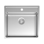 Parisi Quadro Single Bowl Sink With Tap Landing 530mm - Stainless Steel - PK5350