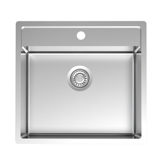 Parisi Quadro Single Bowl Sink With Tap Landing 530mm - Stainless Steel - PK5350
